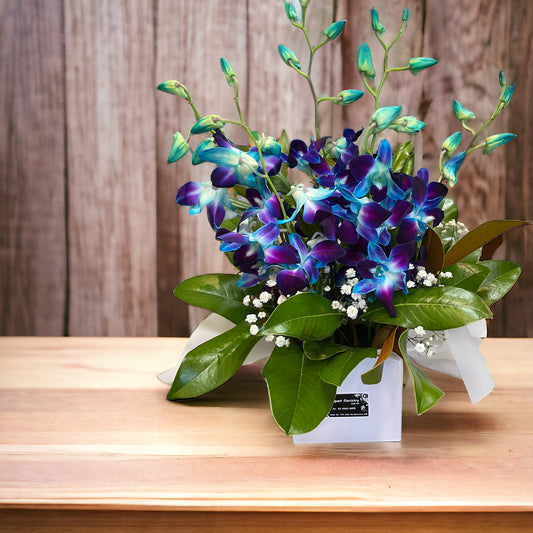 Blue Orchid Singapore flower arrangement